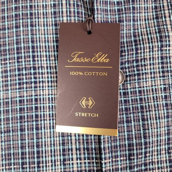 🌼Tasso Elba Shirt Mens Size Small Short Sleeve Refined Woven NEW with Tags - Picture 7 of 12